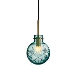 Taklamper|Lamper Fra Hadeland Glassverk>HADELAND GLASSVERK Taklampe Finn Blågrønn