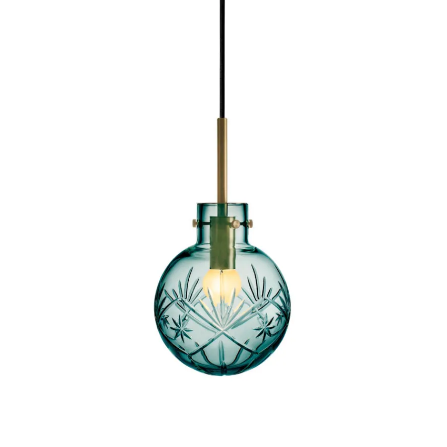 Taklamper|Lamper Fra Hadeland Glassverk>HADELAND GLASSVERK Taklampe Finn Blågrønn