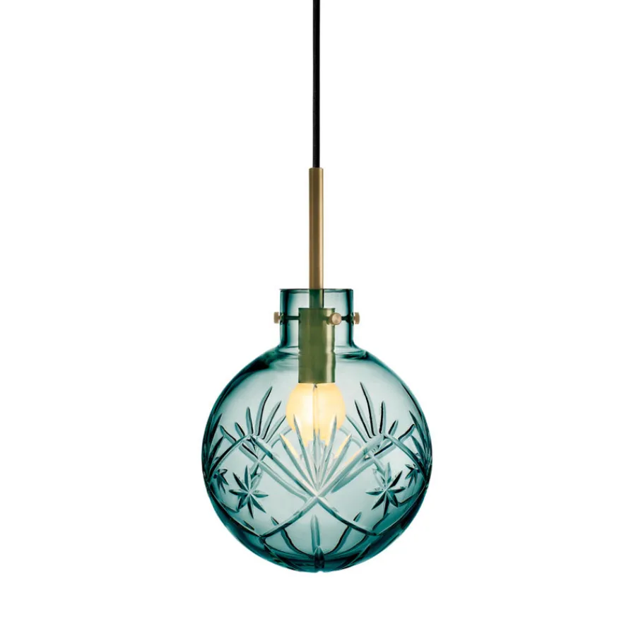 Taklamper|Lamper Fra Hadeland Glassverk>HADELAND GLASSVERK Taklampe Finn Blågrønn