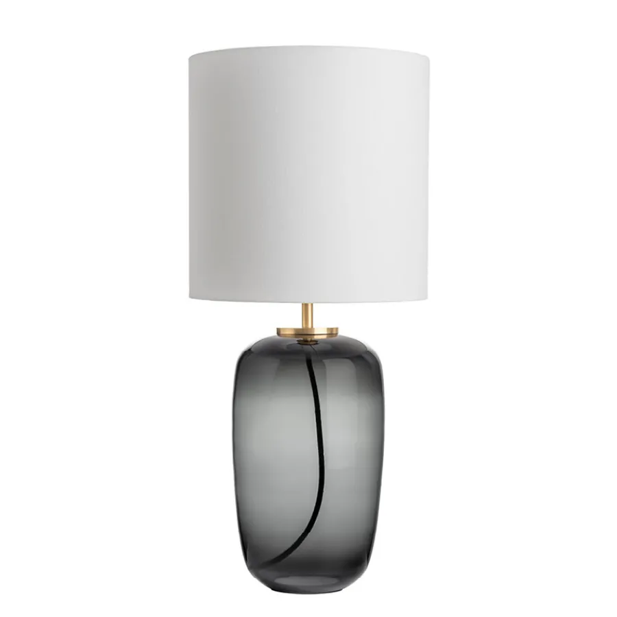 Bordlamper|Lamper Fra Hadeland Glassverk>HADELAND GLASSVERK Vega Bordlampe Røkgrå