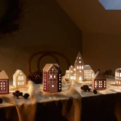 Lys>KÄHLER DESIGN Kähler Gingerbread Lyshus Liten Brun