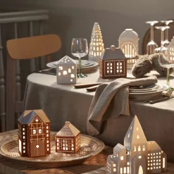Lys>KÄHLER DESIGN Kähler Gingerbread Lyshus Liten Brun