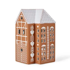 Lys>KÄHLER DESIGN Kähler Gingerbread Lyshus Stor Brun