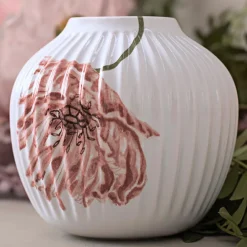 Dekor|Vaser>KÄHLER DESIGN Kähler Hammershøi Poppy Vase 13cm Hvit m/Dekor
