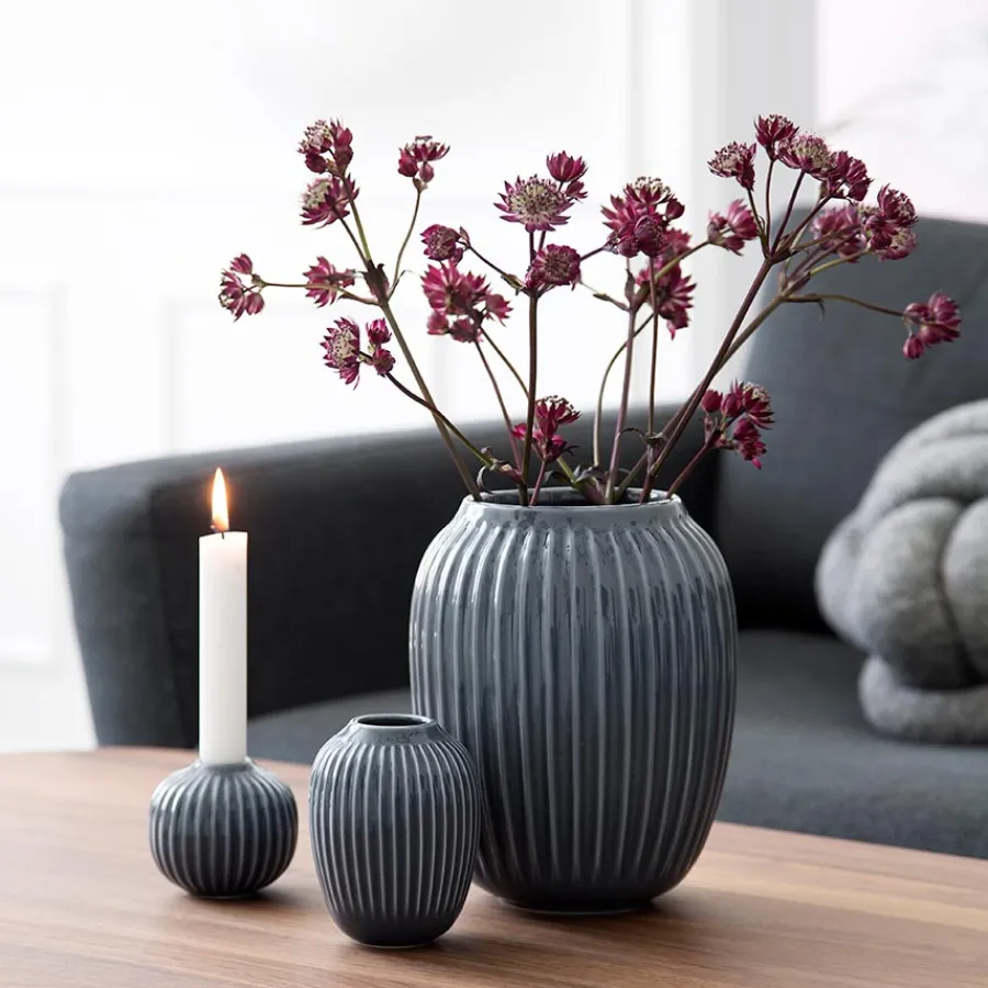 Dekor|Vaser>KÄHLER DESIGN Kähler Hammershøi Vase 21cm Antracitgrå