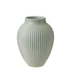 Dekor|Vaser>KNABSTRUP KERAMIK Vase 20cm Riflet Mint