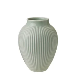 Dekor|Vaser>KNABSTRUP KERAMIK Vase 20cm Riflet Mint