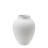 Dekor|Vaser>KNABSTRUP KERAMIK Vase 12,5cm Riflet Hvit