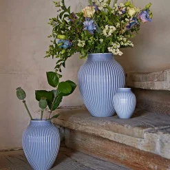 Dekor|Vaser>KNABSTRUP KERAMIK Vase 20cm Riflet Lavendel