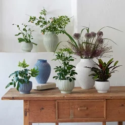 Dekor|Vaser>KNABSTRUP KERAMIK Vase 20cm Riflet Lavendel