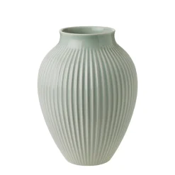 Dekor|Vaser>KNABSTRUP KERAMIK Vase 27cm Riflet Mint