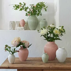 Dekor|Vaser>KNABSTRUP KERAMIK Vase 27cm Riflet Mint