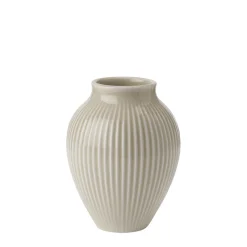 Dekor|Vaser>KNABSTRUP KERAMIK Vase 12,5cm Riflet Sand