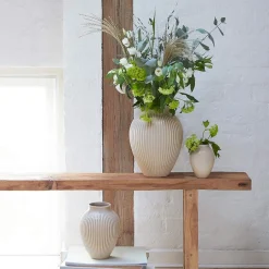 Dekor|Vaser>KNABSTRUP KERAMIK Vase 12,5cm Riflet Sand