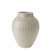 Dekor|Vaser>KNABSTRUP KERAMIK Vase 20cm Riflet Sand