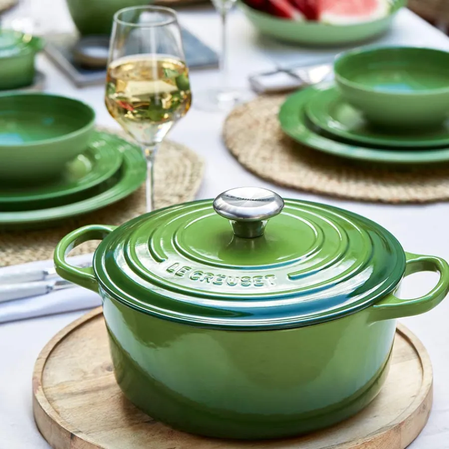 Støpejern>LE CREUSET Støpejernsgryte 4,2L Bamboo Green