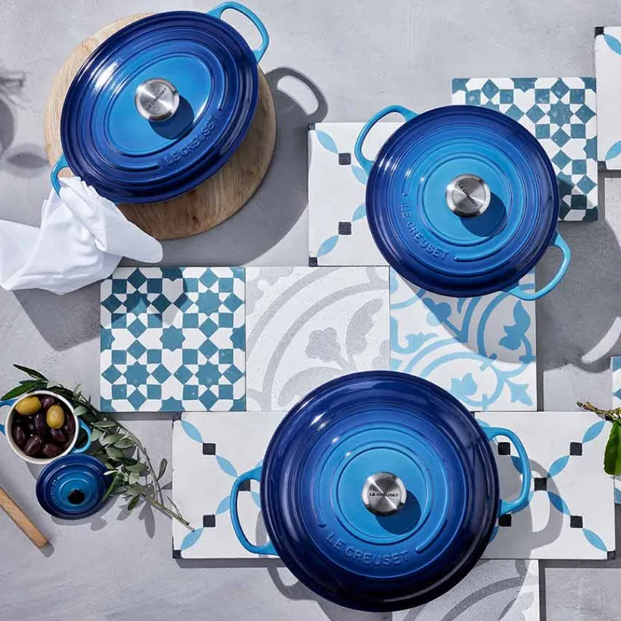 Støpejern>LE CREUSET Støpejernsgryte 4,2L/24cm Azure