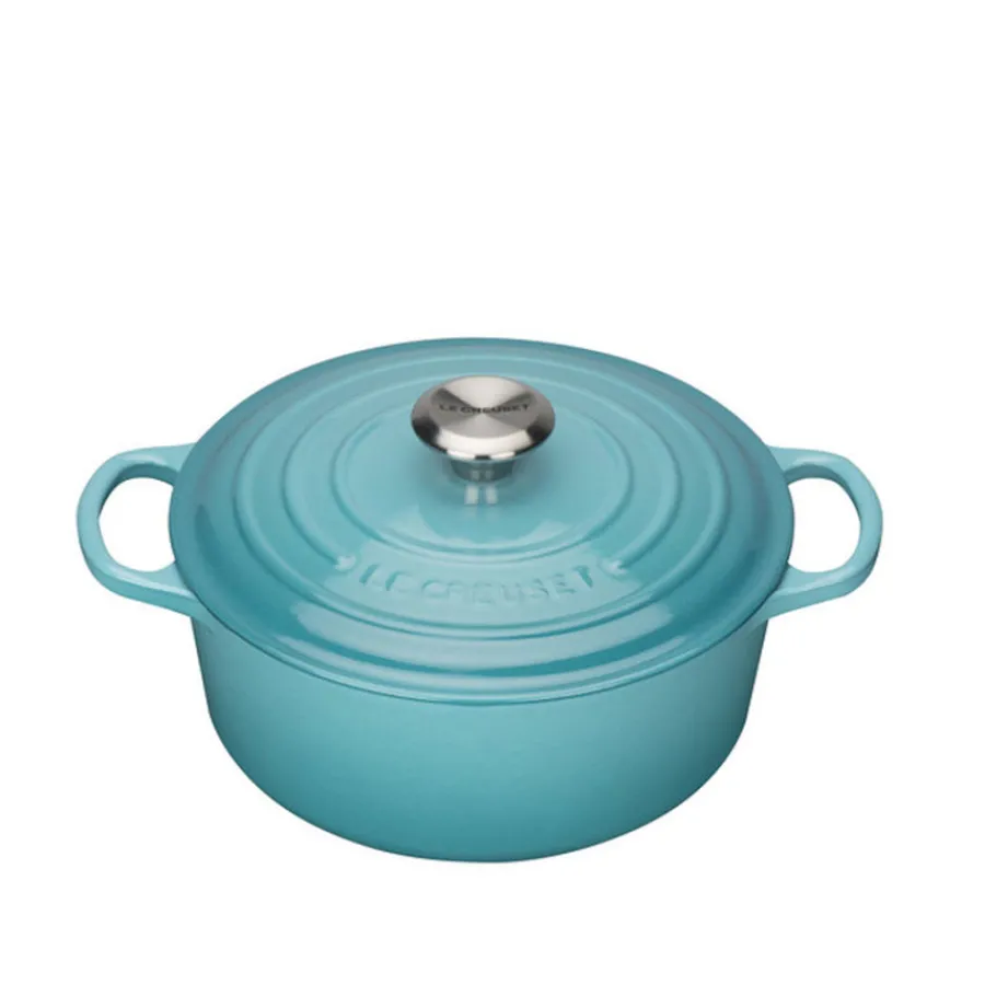 Støpejern>LE CREUSET Støpejernsgryte 4,2L/24cm Caribbean
