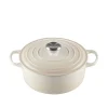 Støpejern>LE CREUSET Støpejernsgryte 4,2L/24cm Meringue