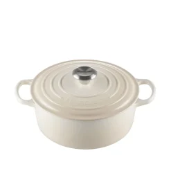 Støpejern>LE CREUSET Støpejernsgryte 4,2L/24cm Meringue