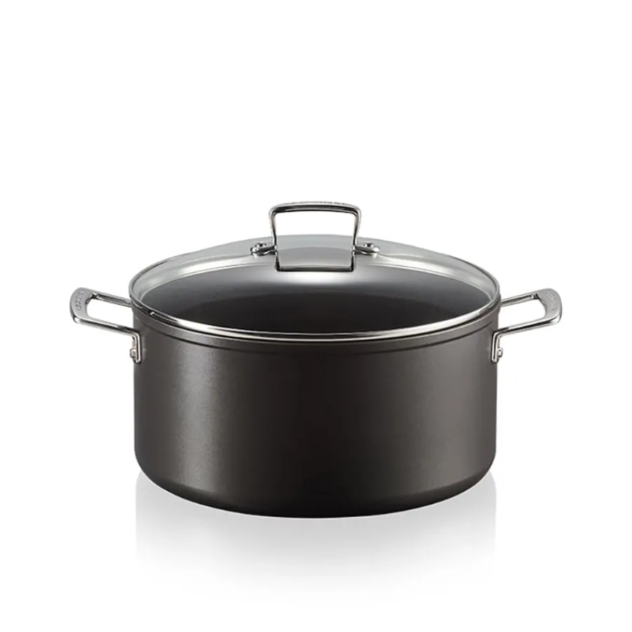 Aluminium>LE CREUSET Toughened Gryte m/lokk 6L Non-Stick Aluminium