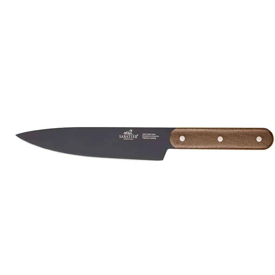 Kniver>LION SABATIER Phenix Knivsett 3 Deler Sort/Valnøtt