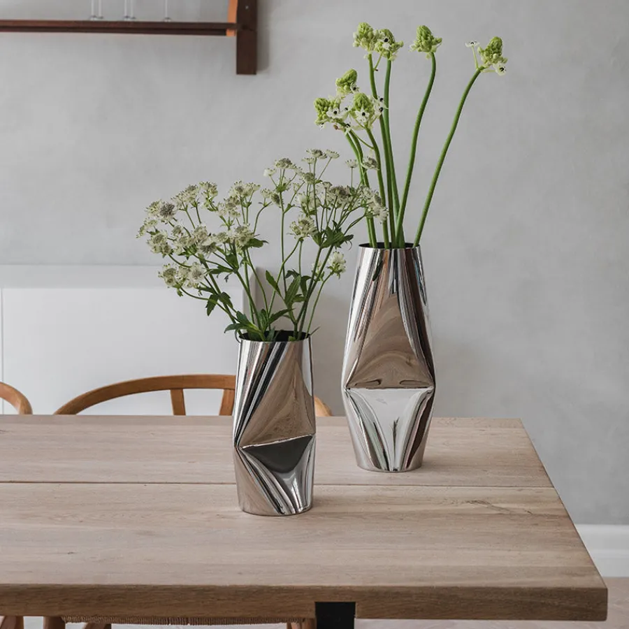 Dekor|Vaser>LØVE Løve Vinje Vase Rustfritt Stål 24,5cm Sølv