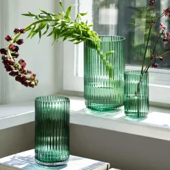 Dekor|Vaser>LYNGBY Porcelæn Vase 20,5cm Grønn Glass