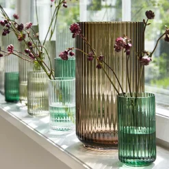 Dekor|Vaser>LYNGBY Porcelæn Vase 20,5cm Grønn Glass