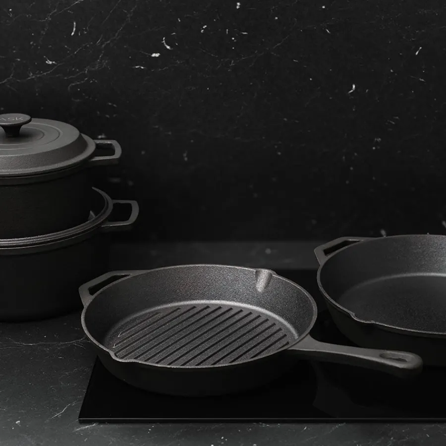 Støpejern>ASK Malm Grillpanne Støpejern Uten Emalje 28cm