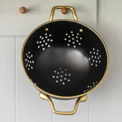 Redskaper>Lifetime Brands Europe ltd Masterclass Dørslag 24cm Sort & Gull Rustfritt Stål