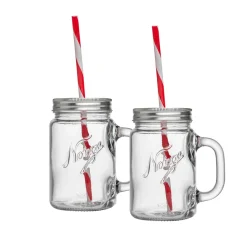 Krus>NORGESGLASSET Norgesglass Seidel Glass 2pk m/Sugerør