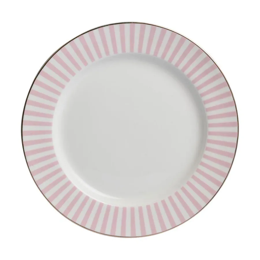 Asjetter|Dype Tallerkener>NOVA Abby Asjett 21cm Rosa m/Gullkant