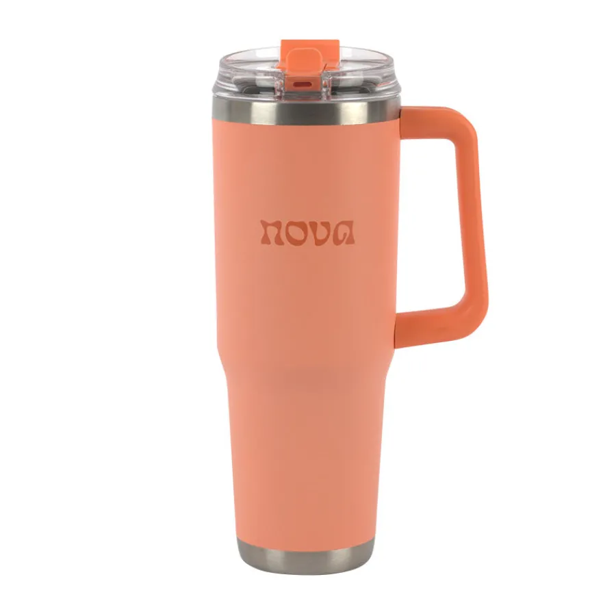 Drikkeflasker>NOVA Dynamic Termokopp m/Sugerør 1,1L Peach Fuzz