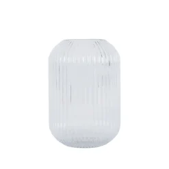 Dekor|Vaser>NOVA Edge Vase m/riller Klar 22cm