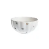 Skåler|Dessertskåler>NOVA Lilly Bolle m/Blomster og Gullkant 13cm Hvit