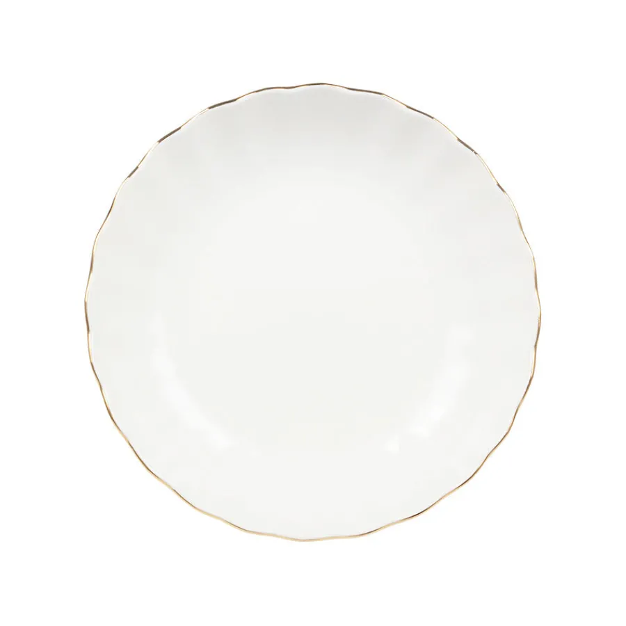 Dype Tallerkener>NOVA Lilly Dyp Tallerken 20cm Hvit m/Gullkant