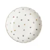 Dype Tallerkener>NOVA Lilly Dyp Tallerken m/Blomster og Gullkant 20cm Hvit