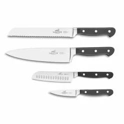 Kniver>SABATIER Pluton Knivsett 4 Kniver Sort