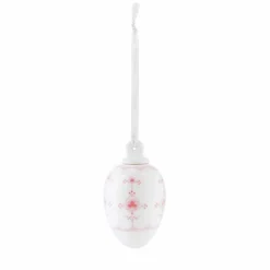 Dekor>PORSGRUNDS PORSELÆNSFABRIK Porselenegg Stråmønster 4,5cm Rosa
