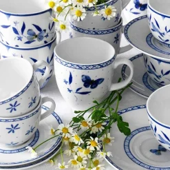 Kopper>PORSGRUNDS PORSELÆNSFABRIK Porsgrunds Porselænsfabrik Bluebird Butterfly Krus 35 cl