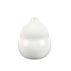 Dekor|Vaser>PORSGRUNDS PORSELÆNSFABRIK Porsgrunds Porselænsfabrik Bølge Hvitt Stilkvase 19cm