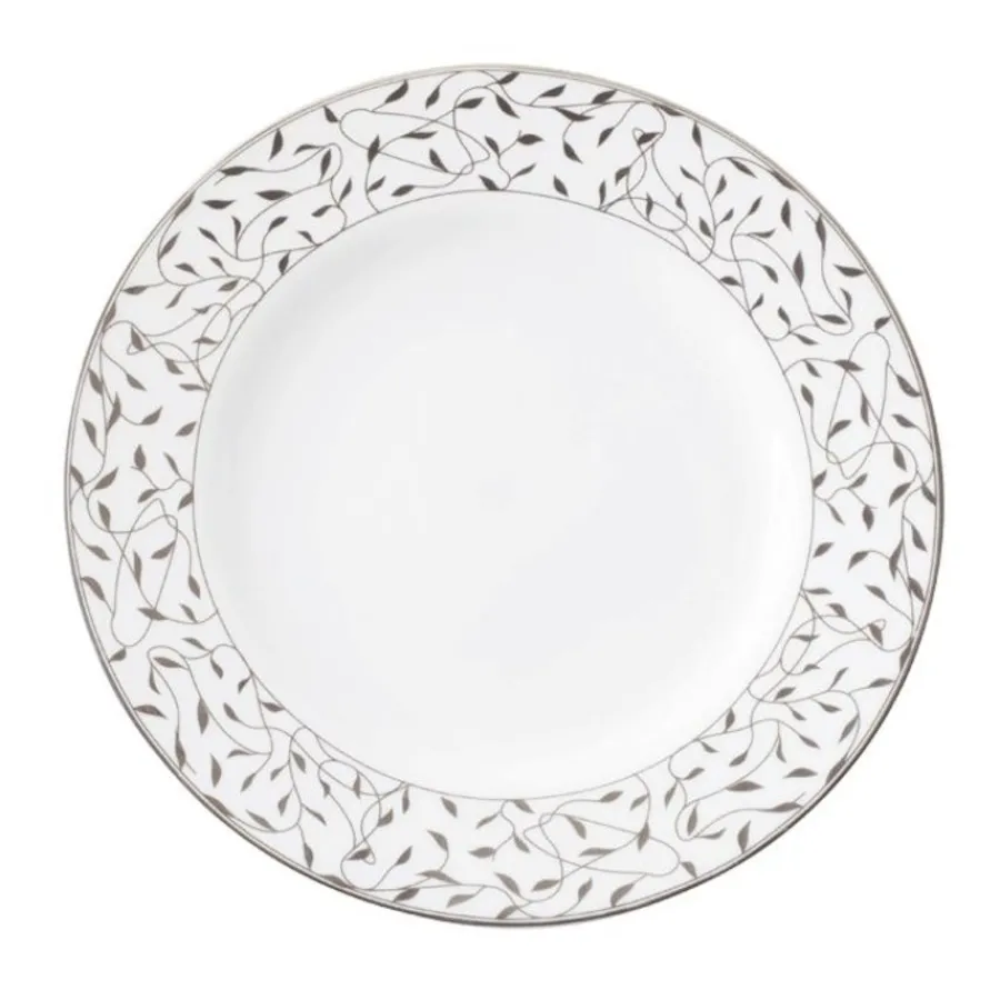 Tallerkener|Asjetter>PORSGRUNDS PORSELÆNSFABRIK Porsgrunds Porselænsfabrik Cecilie Platinum Tallerken Flat 20 cm