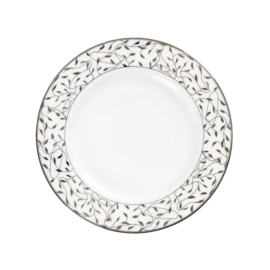 Tallerkener|Asjetter>PORSGRUNDS PORSELÆNSFABRIK Porsgrunds Porselænsfabrik Cecilie Platinum Tallerken Flat 20 cm