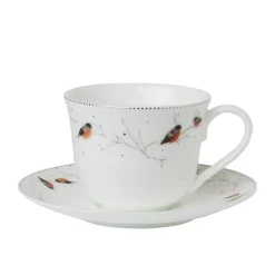 Kopper|Kopper & Skåler>PORSGRUNDS PORSELÆNSFABRIK Porsgrunds Porselænsfabrik Dompap Kaffekopp 22 cl m/Skål 14 cm