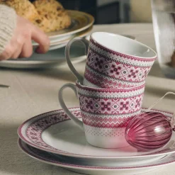 Krus|Kopper>PORSGRUNDS PORSELÆNSFABRIK Porsgrunds Porselænsfabrik Ingrid Krus 20cl Rosa 2pk