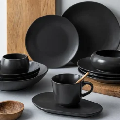 Asjetter>PORSGRUNDS PORSELÆNSFABRIK Porsgrunds Porselænsfabrik Natur Asjett 21cm Matt Sort