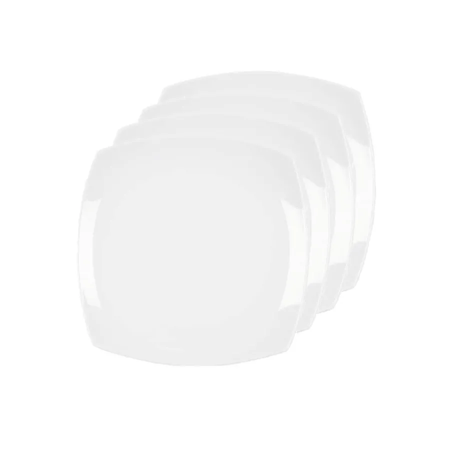 Tallerkener|Asjetter>PORSGRUNDS PORSELÆNSFABRIK Porsgrunds Porselænsfabrik Sense Firkantet Tallerken 21cm 4pk