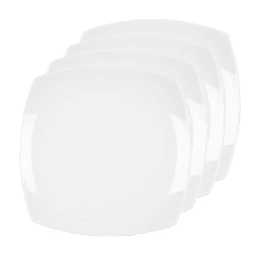 Tallerkener>PORSGRUNDS PORSELÆNSFABRIK Porsgrunds Porselænsfabrik Sense Firkantet Tallerken 27cm 4pk