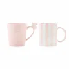 Krus>PORSGRUNDS PORSELÆNSFABRIK Porsgrunds Stripekopp 30cl Rosa 2pk